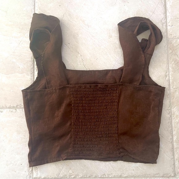 Satin Ruffle Top - Picture 3 of 4